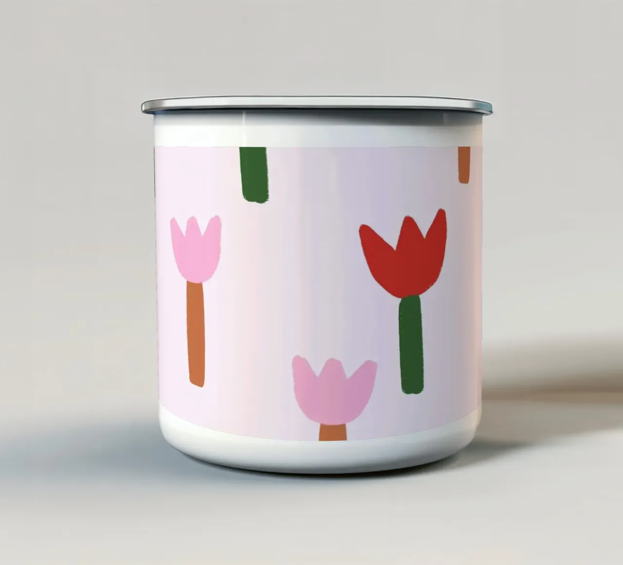 Tulip Blumen Wiese taza de esmalte de Studio ROSAGRAU