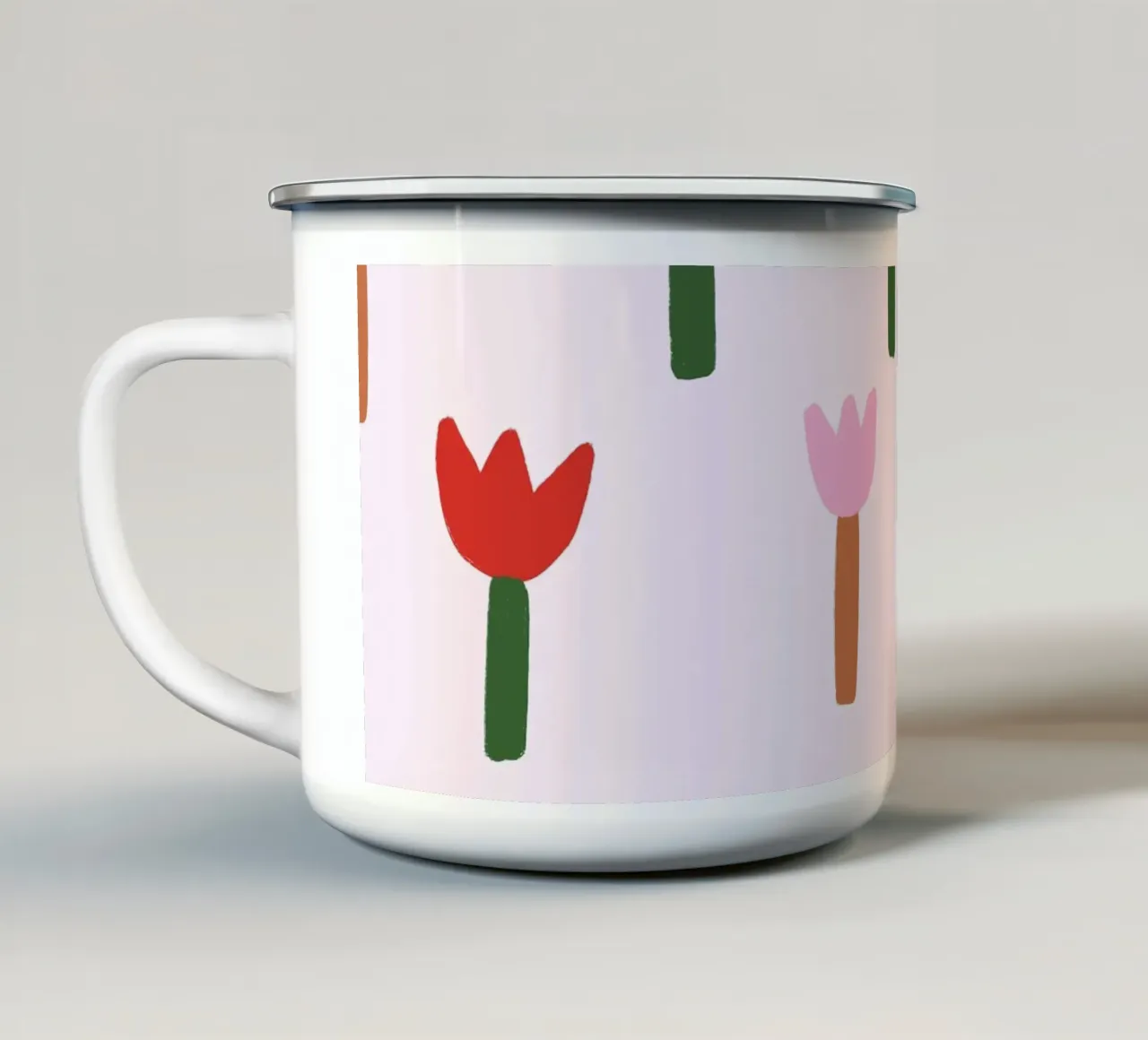 Tulip Blumen Wiese taza de esmalte de Studio ROSAGRAU