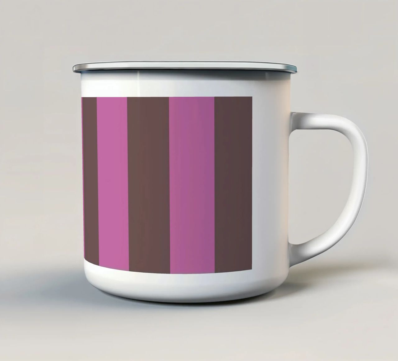 Stripe Collection Brown Berry tazza in smalto da Studio ROSAGRAU