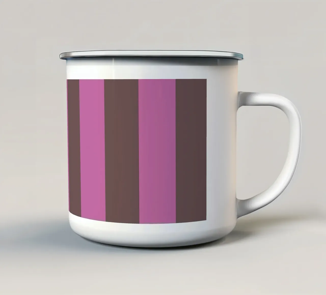 Stripe Collection Brown Berry tazza in smalto da Studio ROSAGRAU