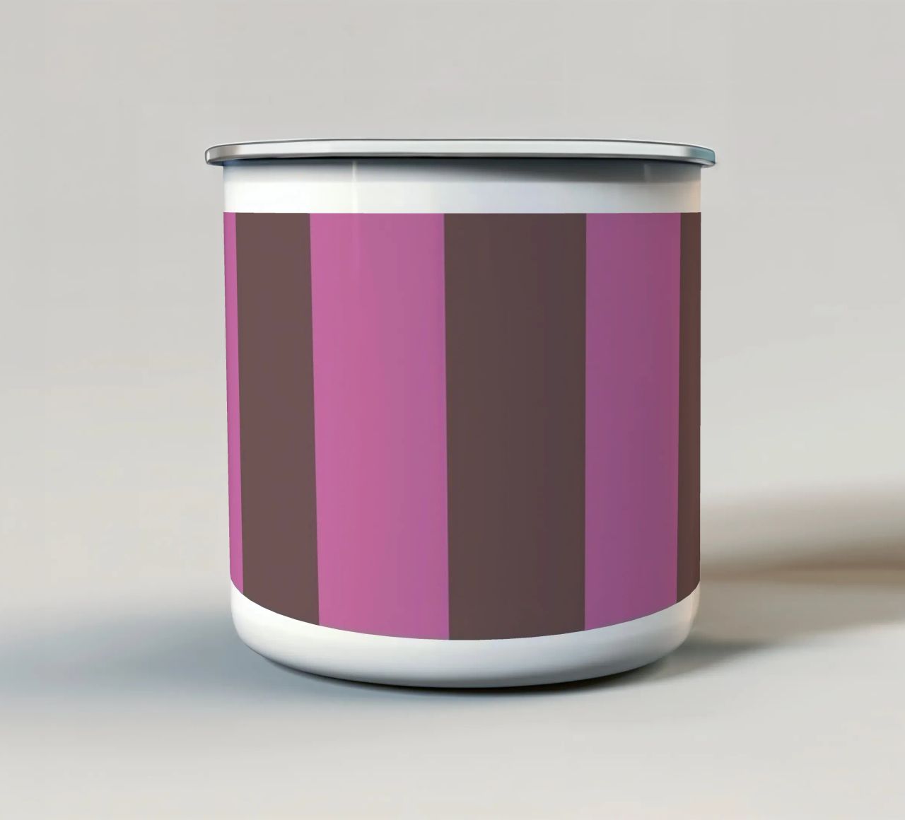 Stripe Collection Brown Berry tazza in smalto da Studio ROSAGRAU