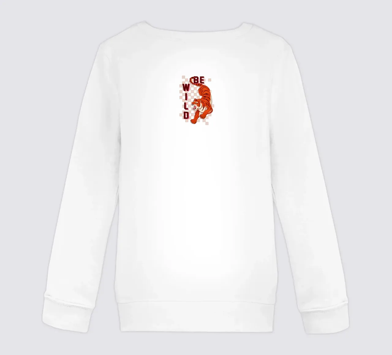 Retro "Be Wild" Tiger Art Print felpa bambino da showmemars