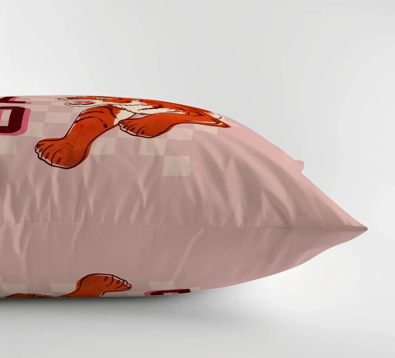Retro "Be Wild" Tiger Art Print cuscino da showmemars