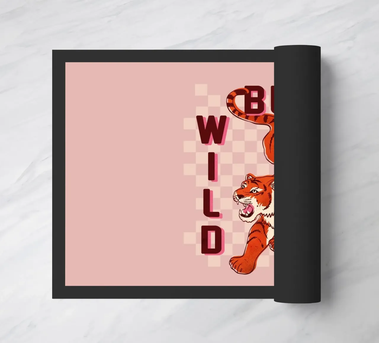 Retro "Be Wild" Tiger Art Print zerbino da showmemars