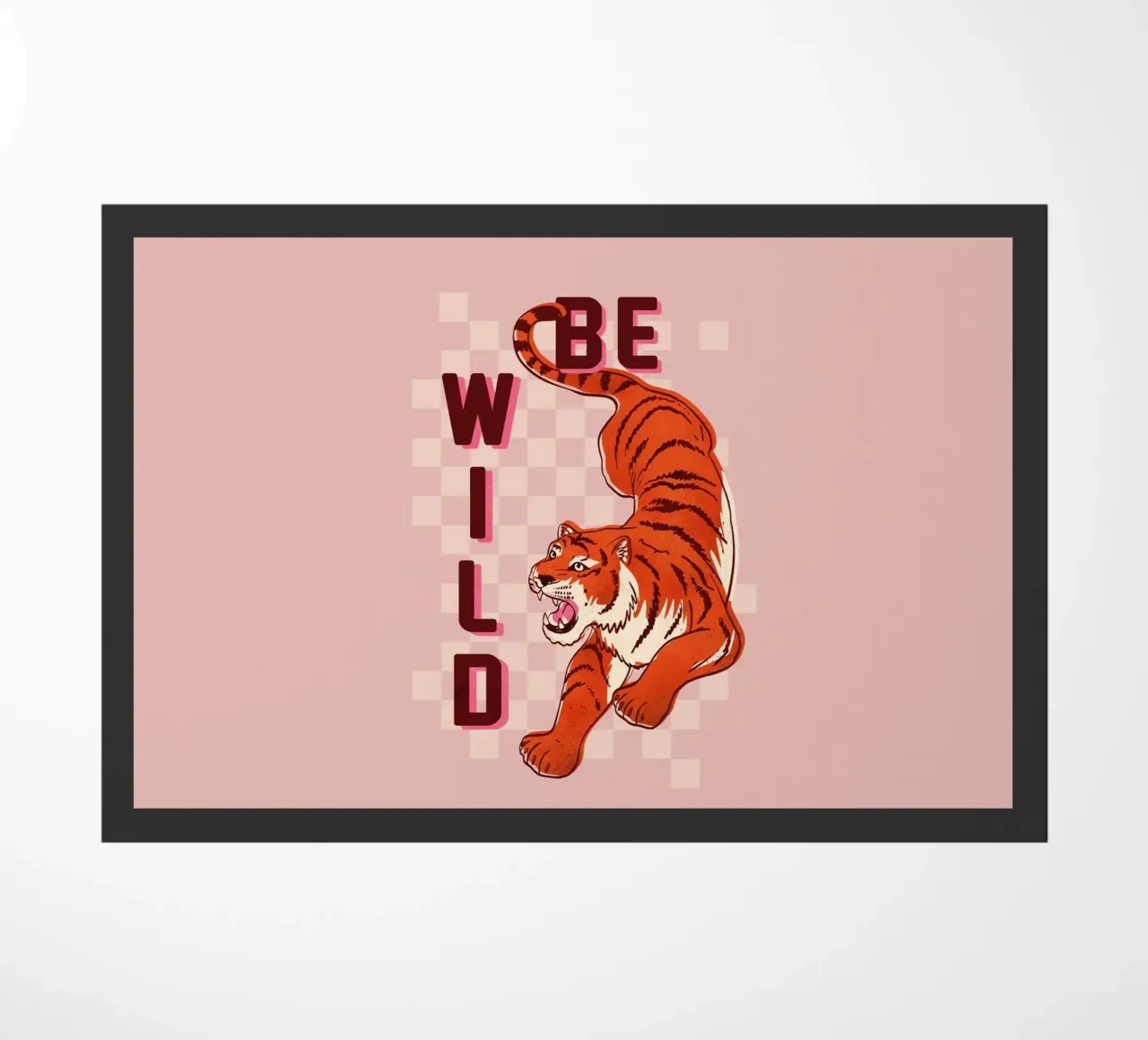 Retro "Be Wild" Tiger Art Print zerbino da showmemars
