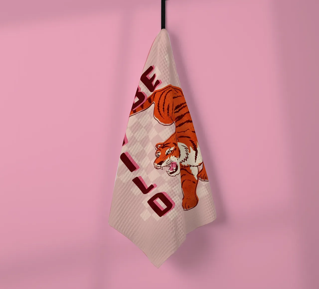 Retro "Be Wild" Tiger Art Print canovaccio da cucina da showmemars