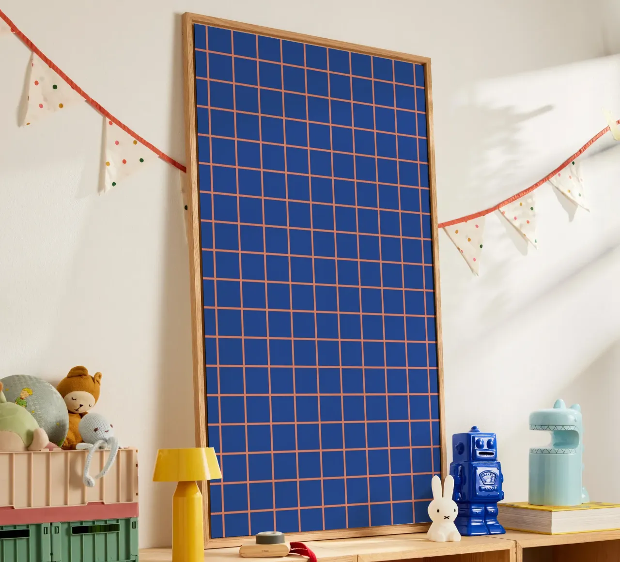 Grid Blue Orange plexiglass da Studio ROSAGRAU