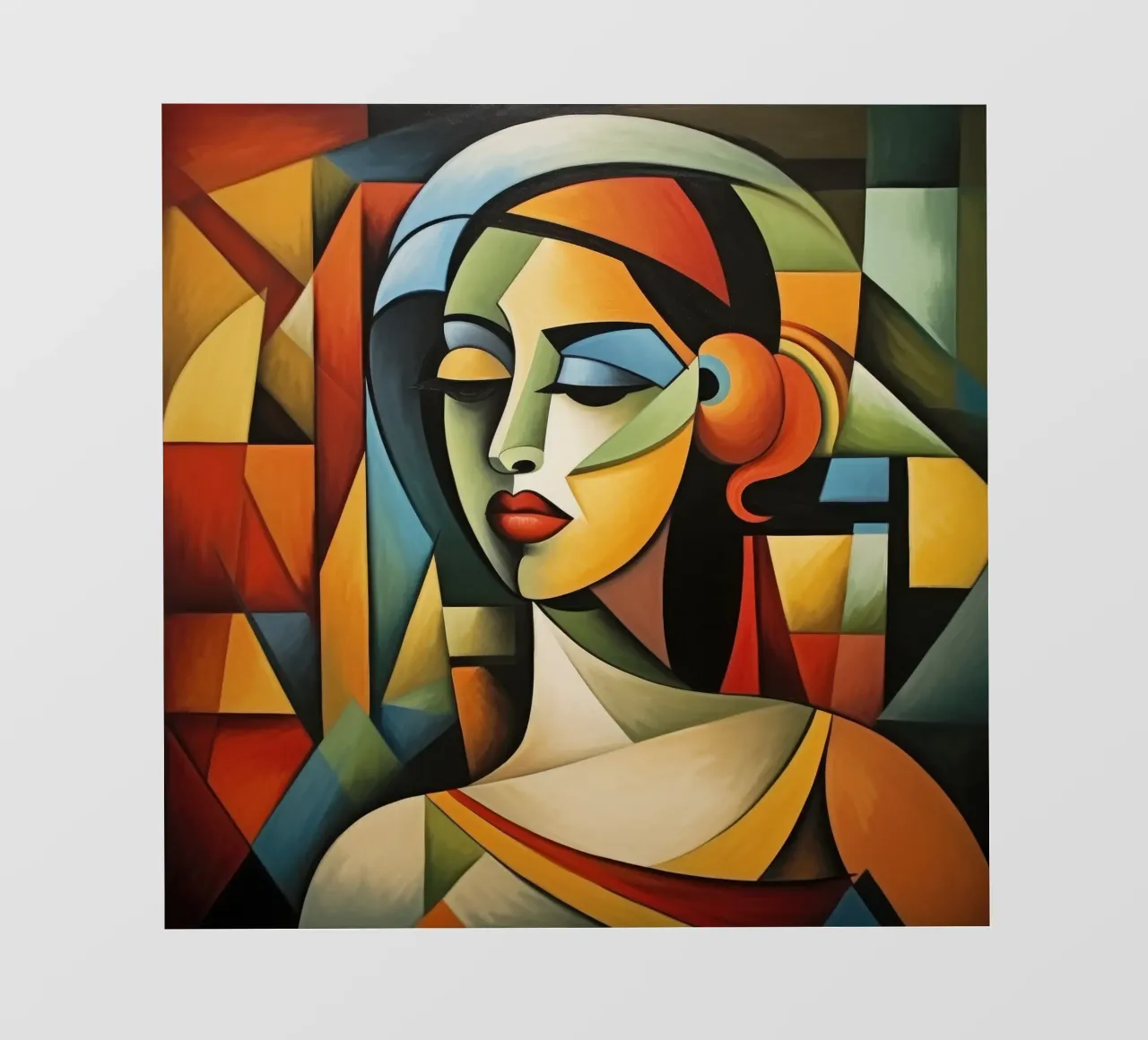 Cubismo Donna cubana telo in pvc da Artful Muse