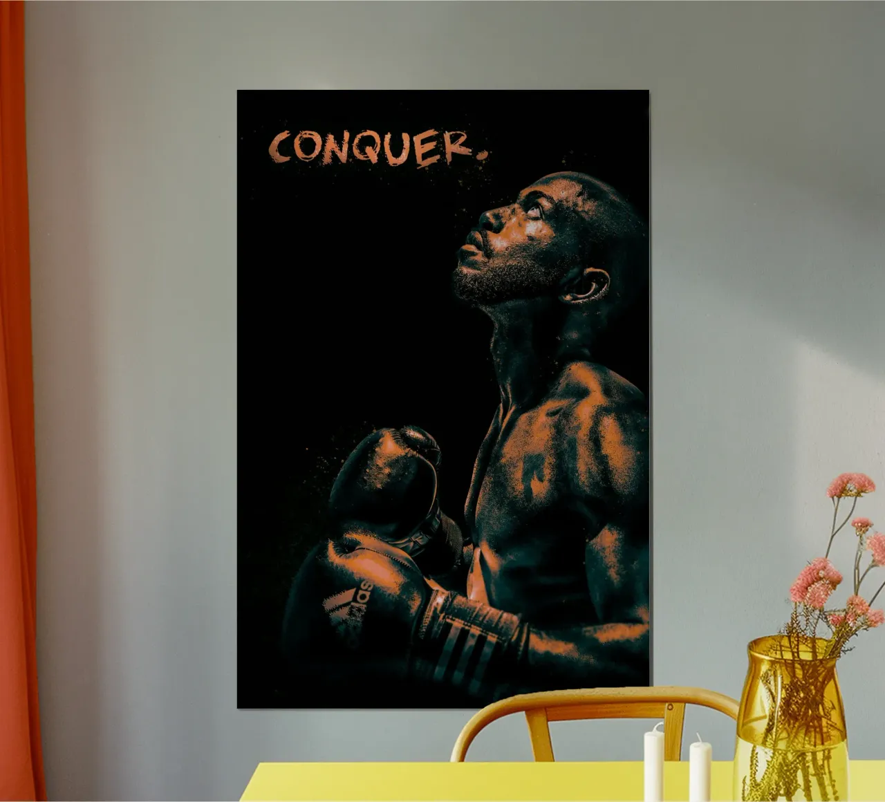 Boxer - conquer. poster da athlete.art