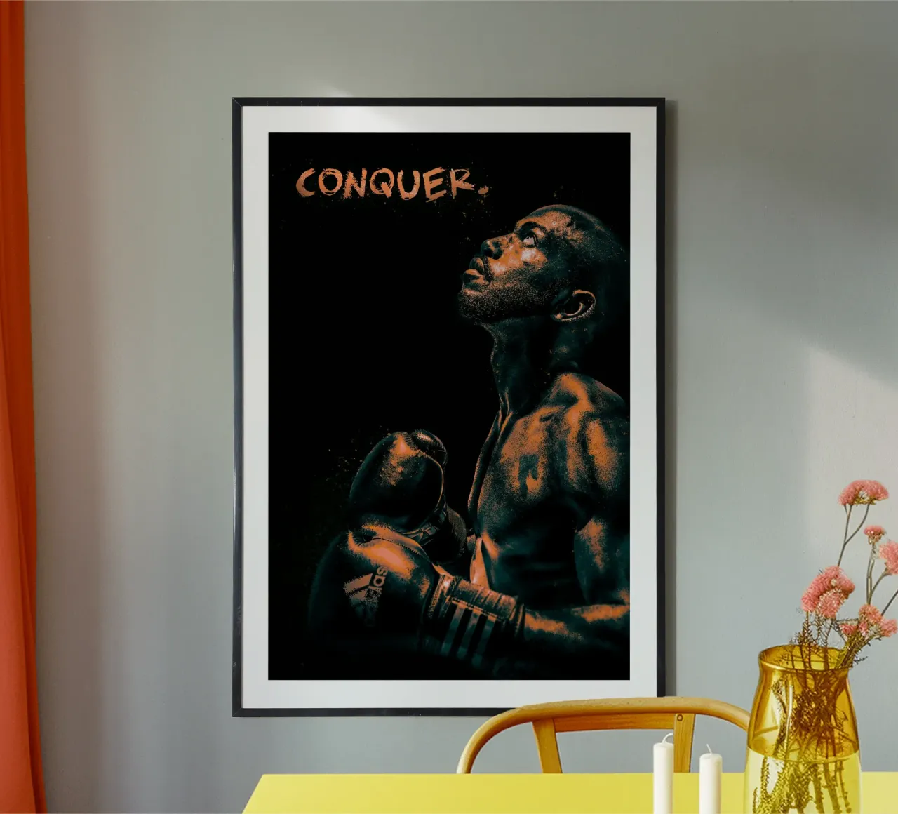 Boxer - conquer. poster da athlete.art