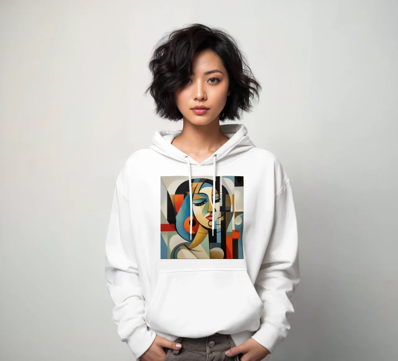 Cubismo Donna cubana felpa con cappuccio da Artful Muse