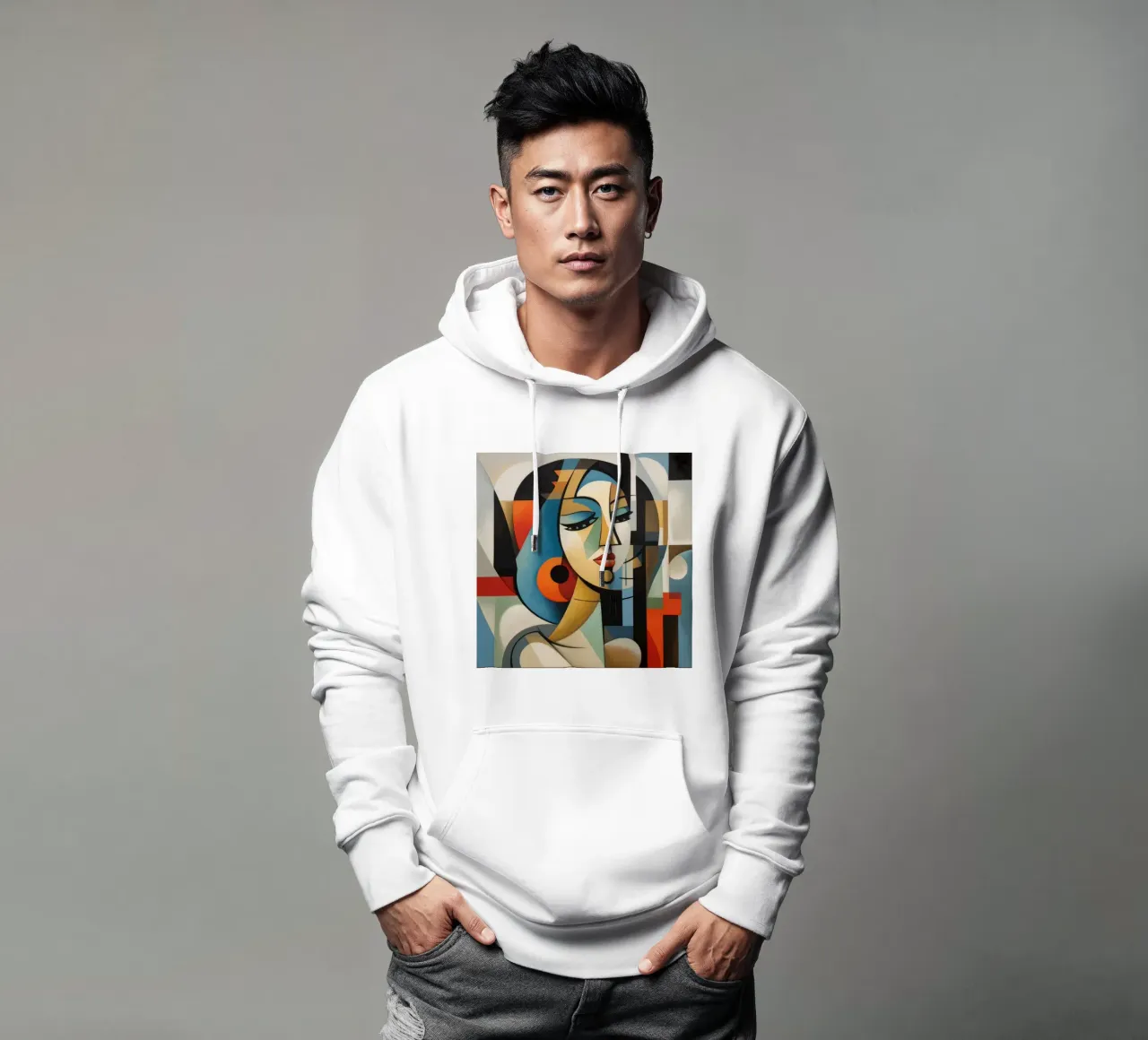 Cubismo Donna cubana felpa con cappuccio da Artful Muse