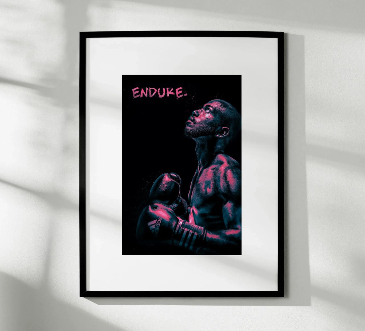 Boxer - endure. Poster von athlete.art