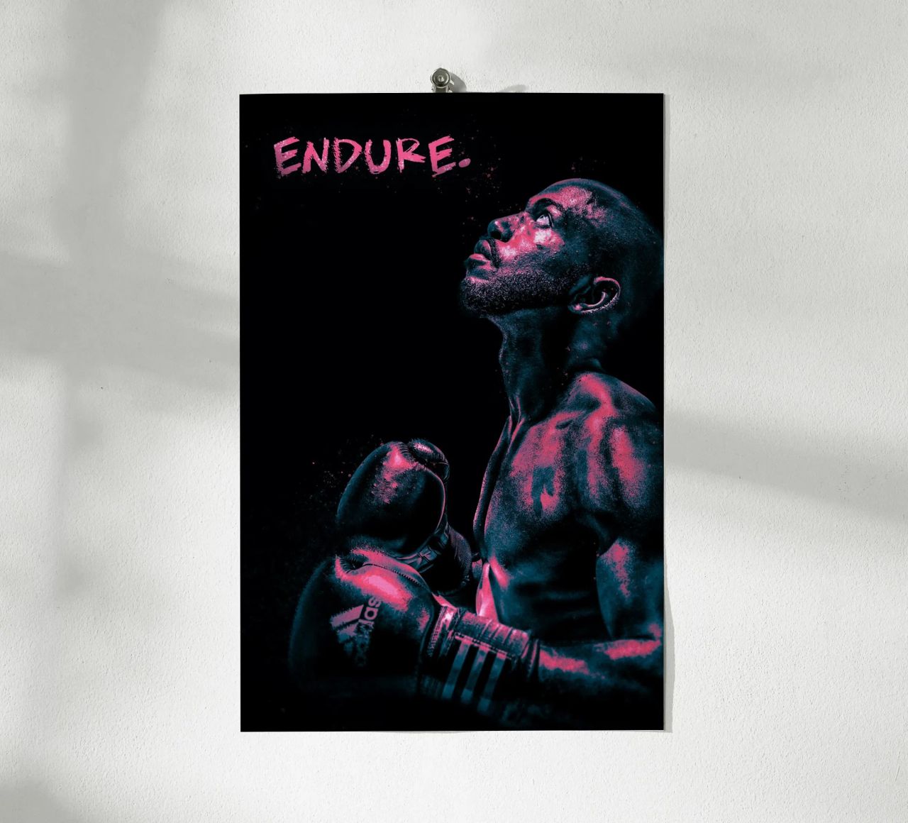 Boxer - endure. Poster von athlete.art