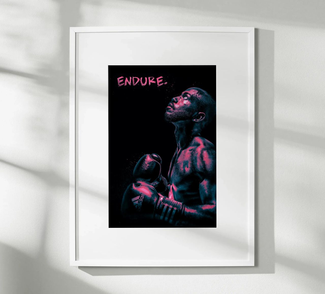 Boxer - endure. Poster von athlete.art