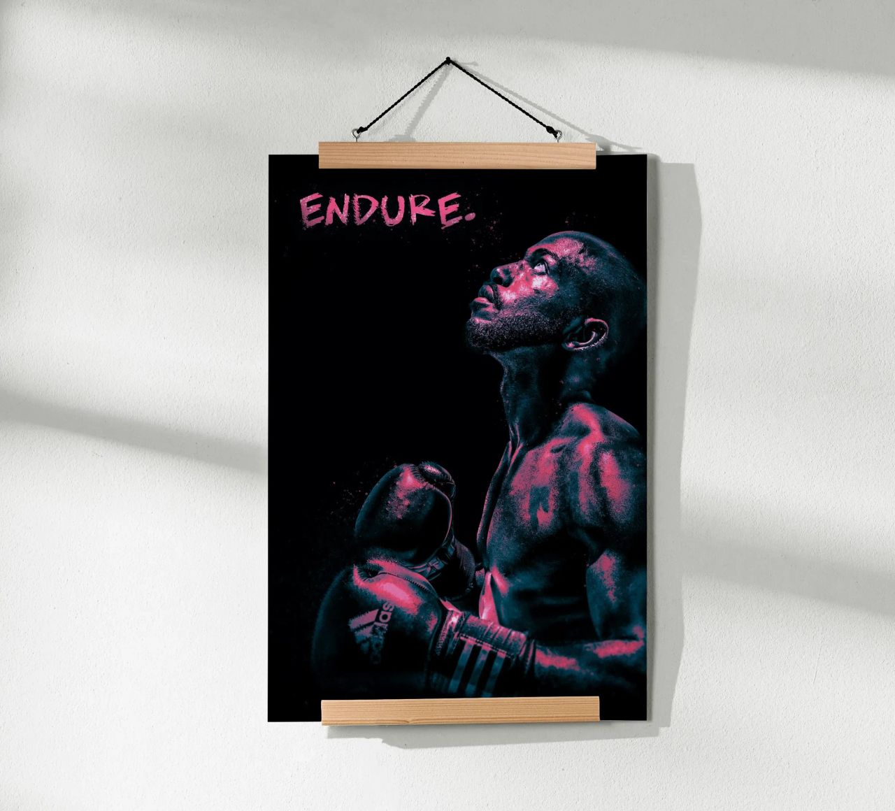 Boxer - endure. Poster von athlete.art