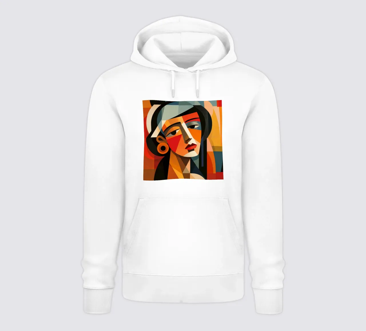 Cubismo Donna ecuadoriana felpa con cappuccio da Artful Muse