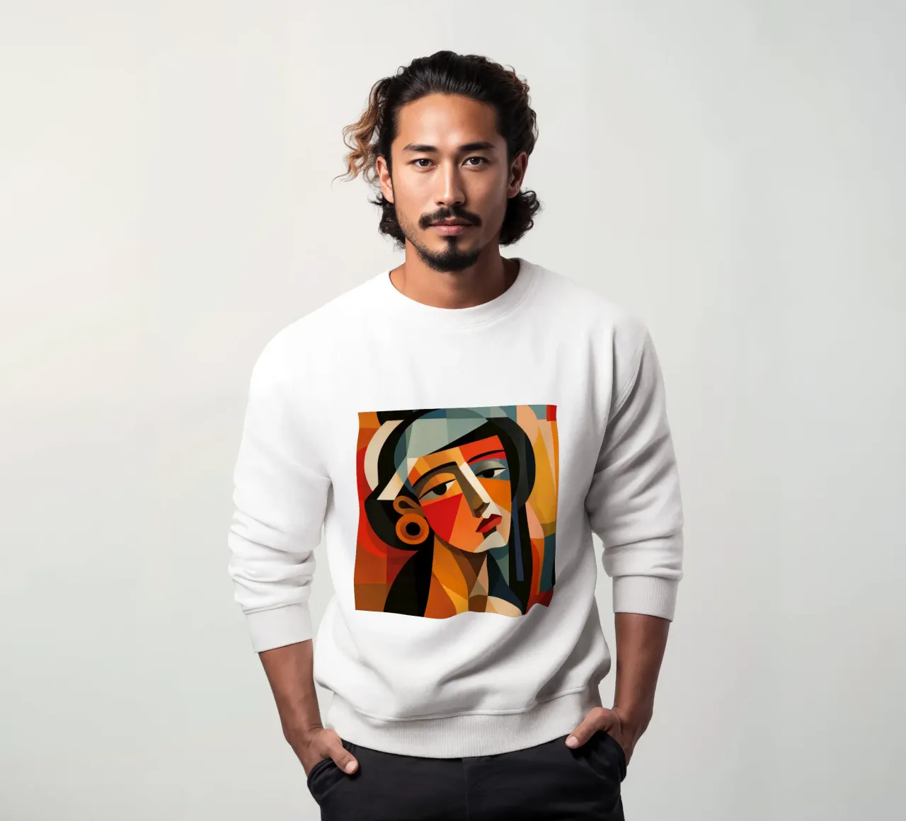 Cubismo Donna ecuadoriana felpa da Artful Muse