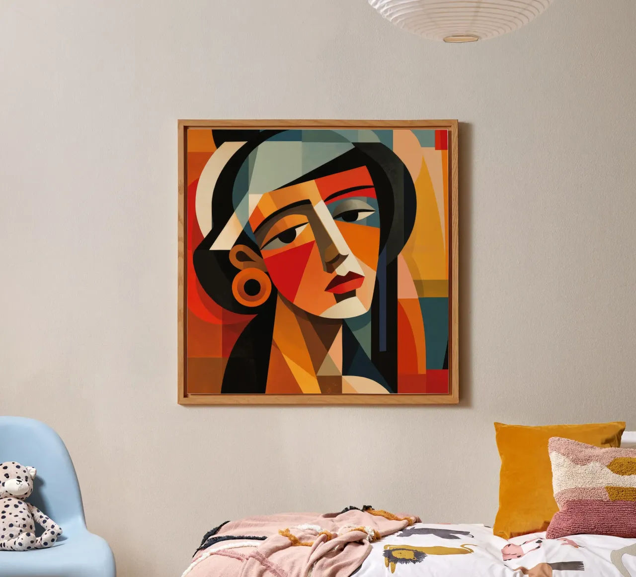 Cubismo Donna ecuadoriana alluminio dibond da Artful Muse
