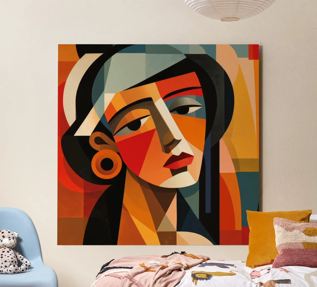 Cubismo Donna ecuadoriana alluminio dibond da Artful Muse