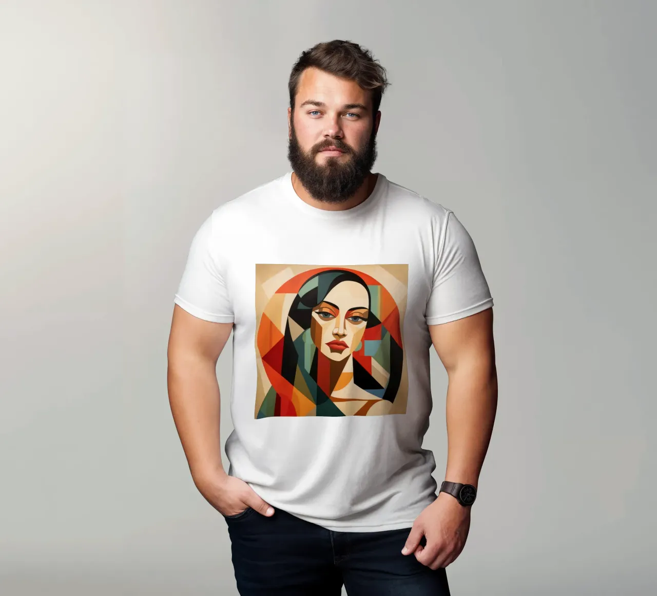 Cubismo Donna ecuadoriana t-shirt da Artful Muse