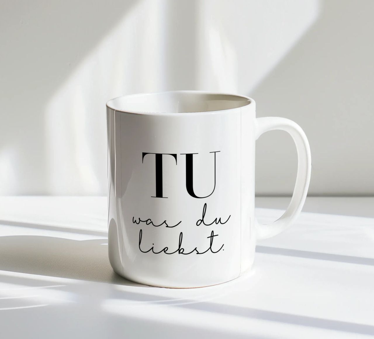 Tu was du liebst tazza in ceramica da BAINAI QUOTES