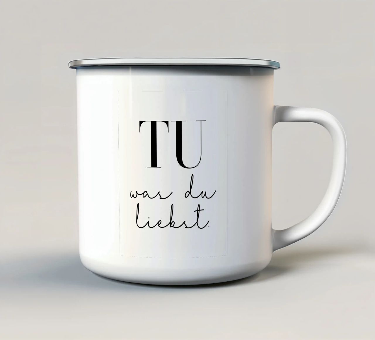 Tu was du liebst tazza in smalto da BAINAI QUOTES