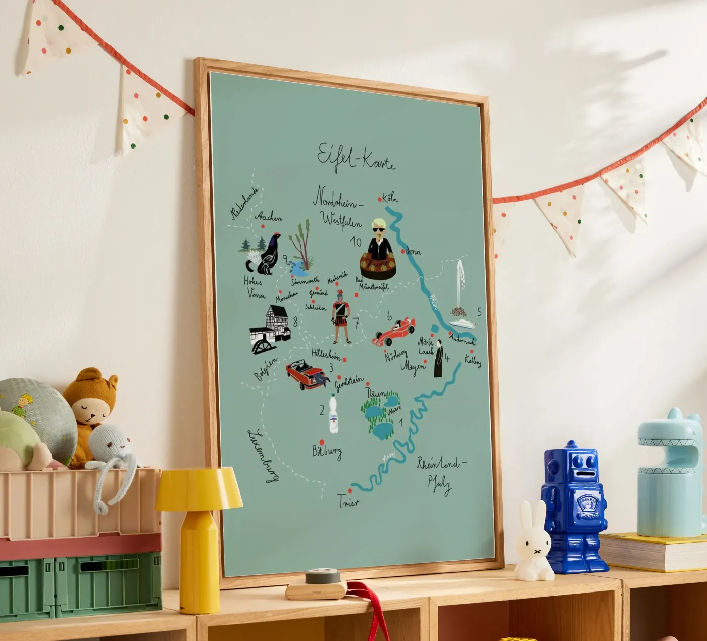 Eifelkarte plexiglass da Monika Aichele