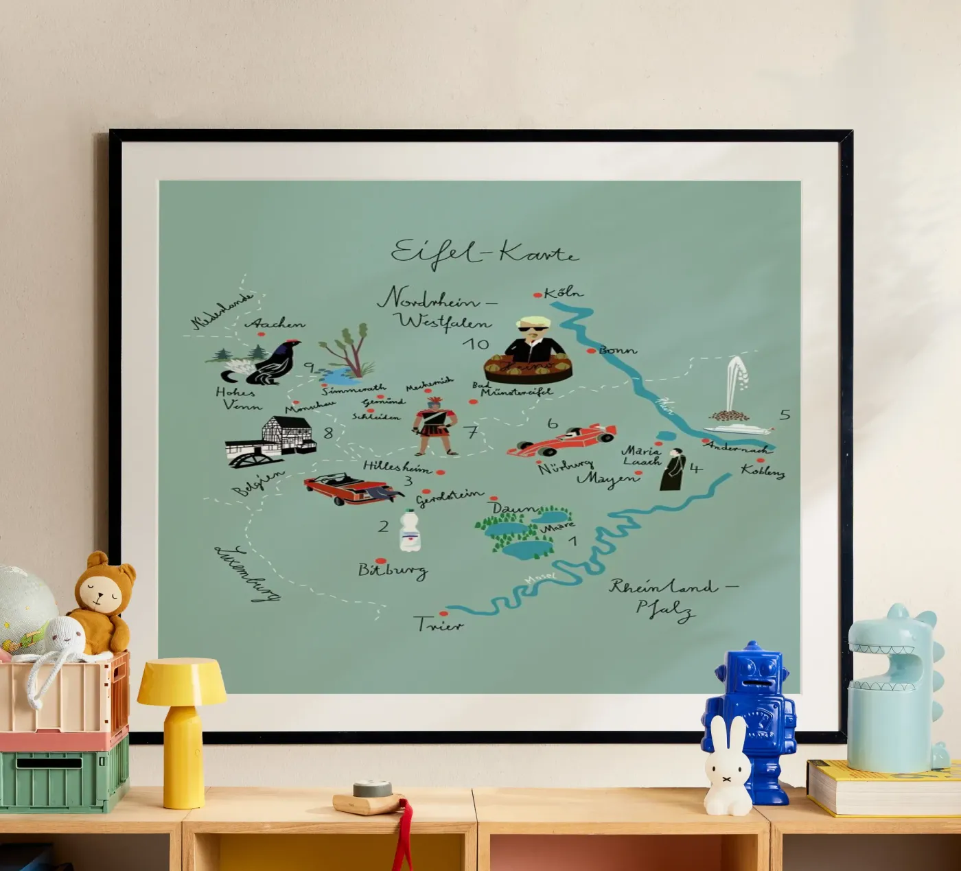 Eifelkarte poster da Monika Aichele
