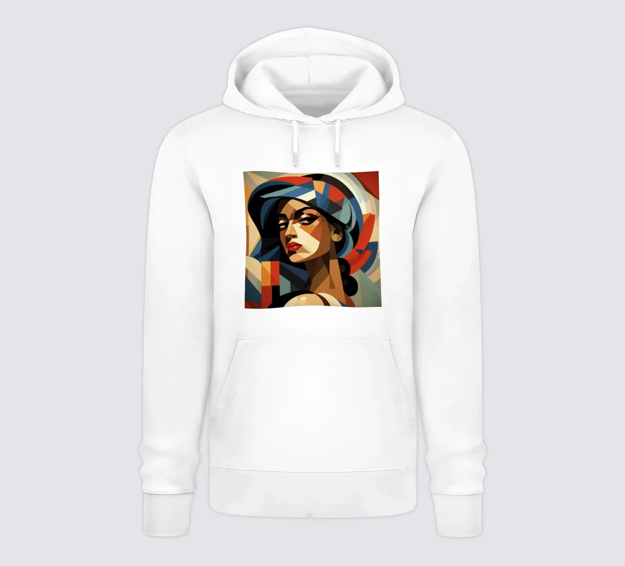 Cubismo Donna ecuadoriana felpa con cappuccio da Artful Muse