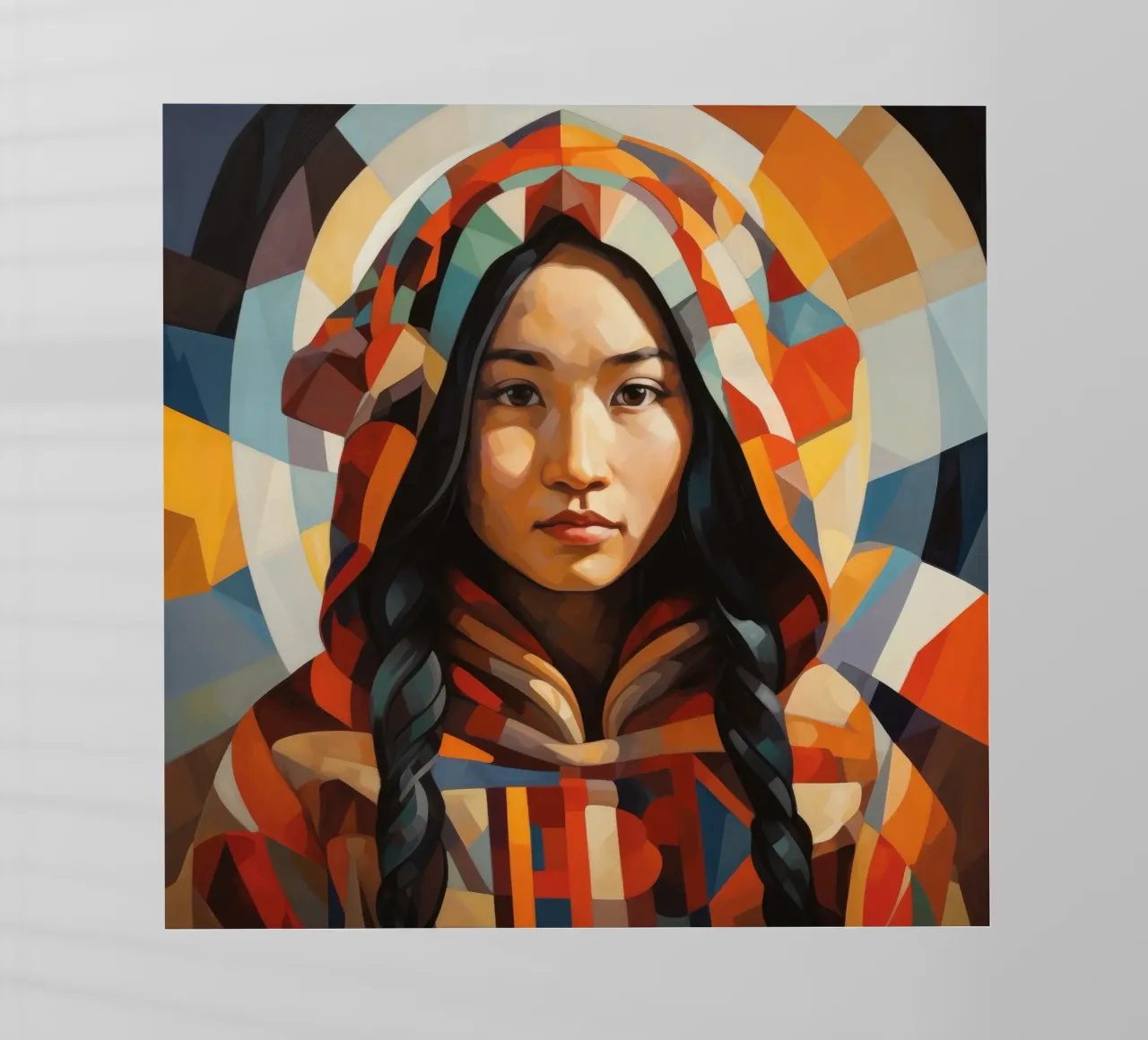 Cubismo Donna inuit pellicola backlit da Artful Muse