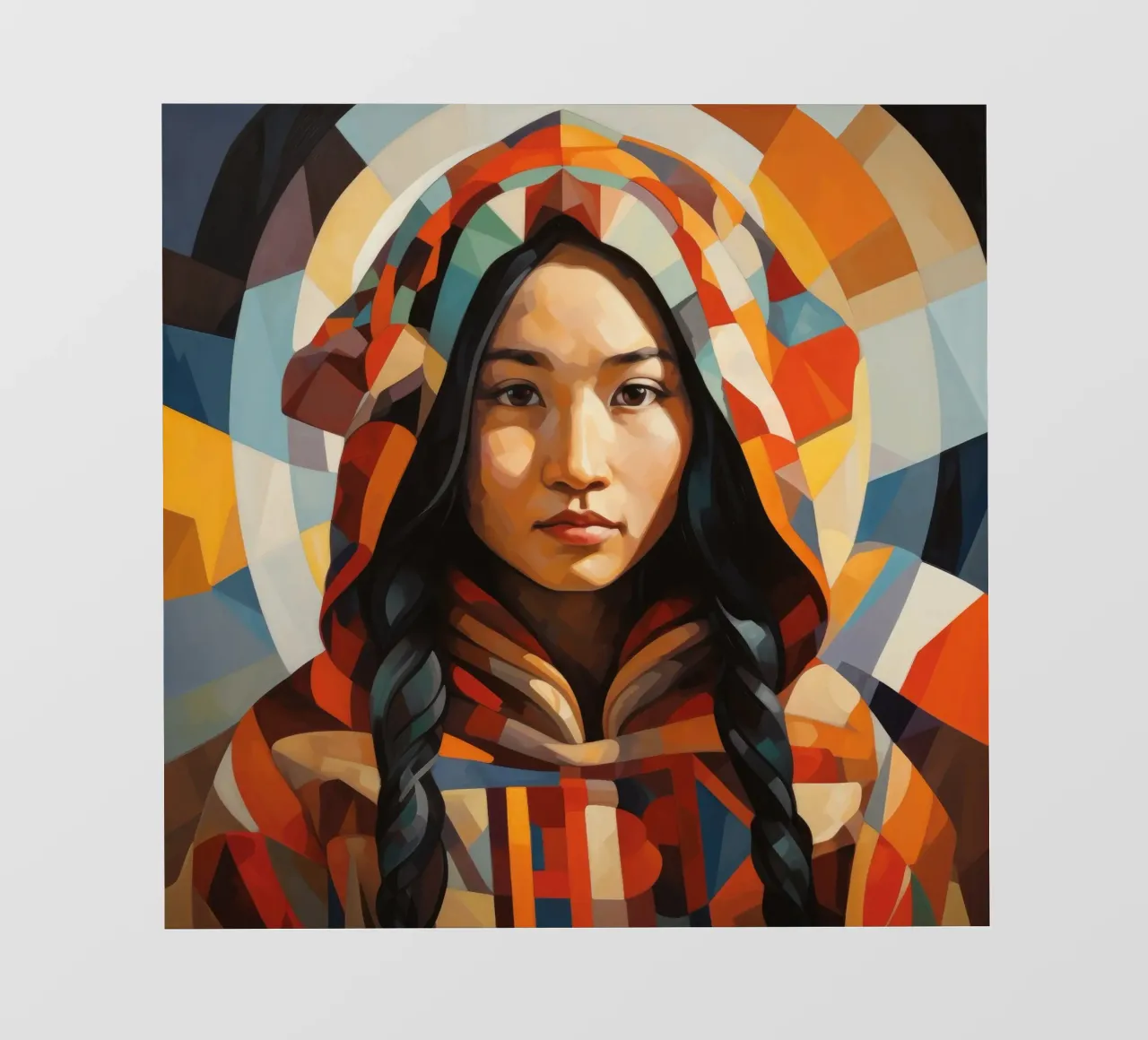 Cubismo Donna inuit pellicola backlit da Artful Muse