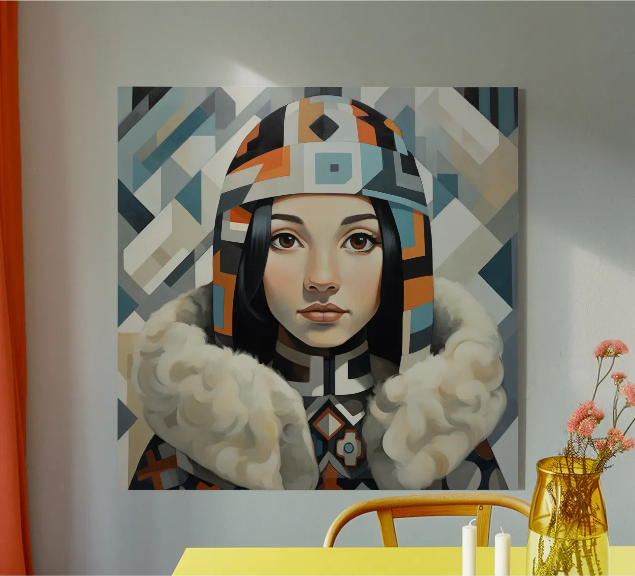 Cubismo Donna inuit plexiglass da Artful Muse