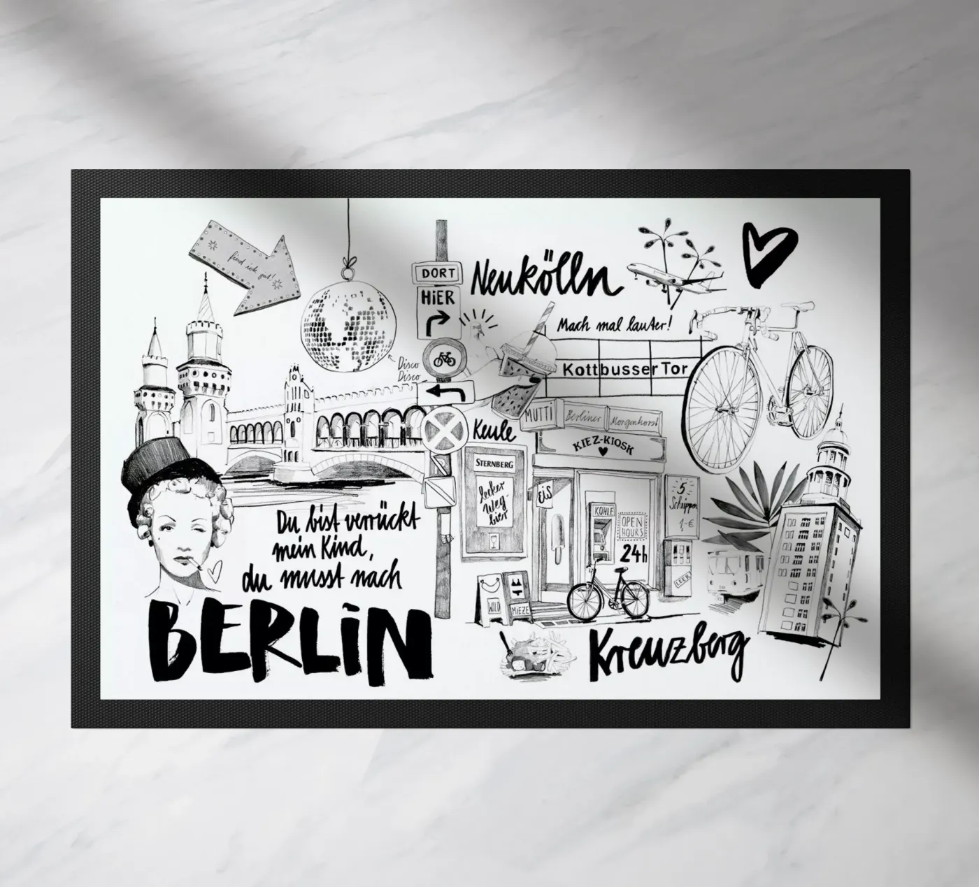 BERLIN 1 deurmat van Ekaterina Koroleva