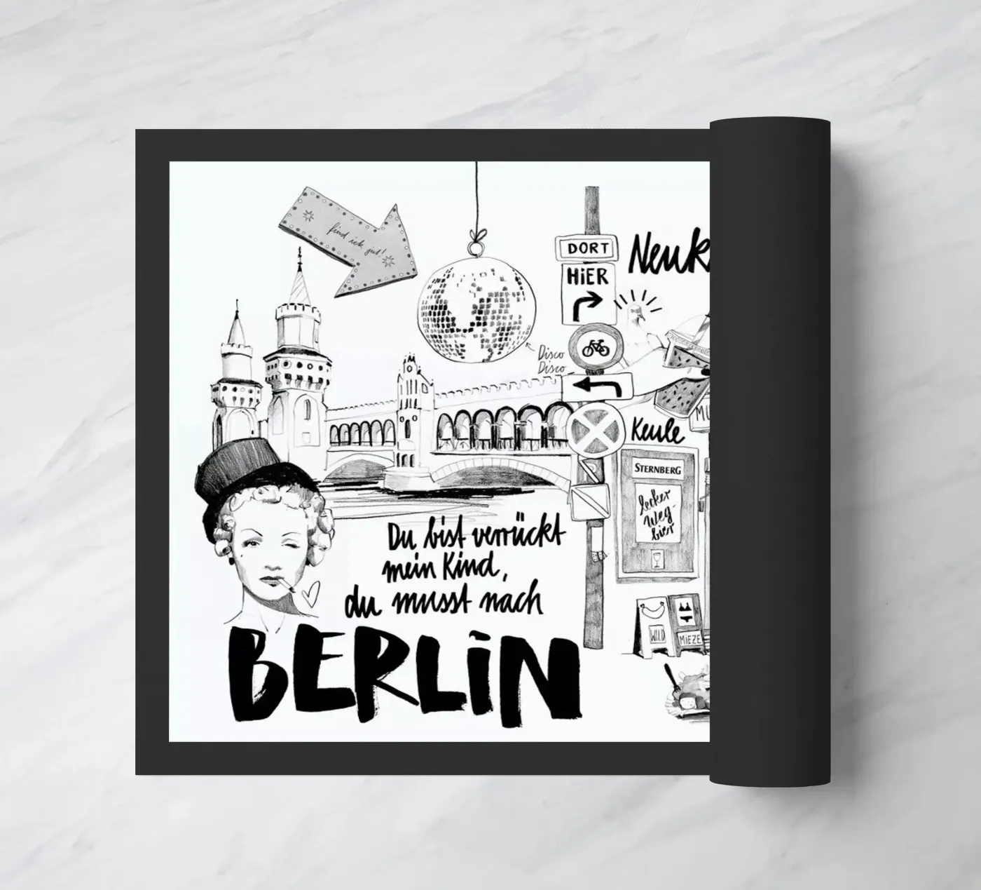 BERLIN 1 deurmat van Ekaterina Koroleva