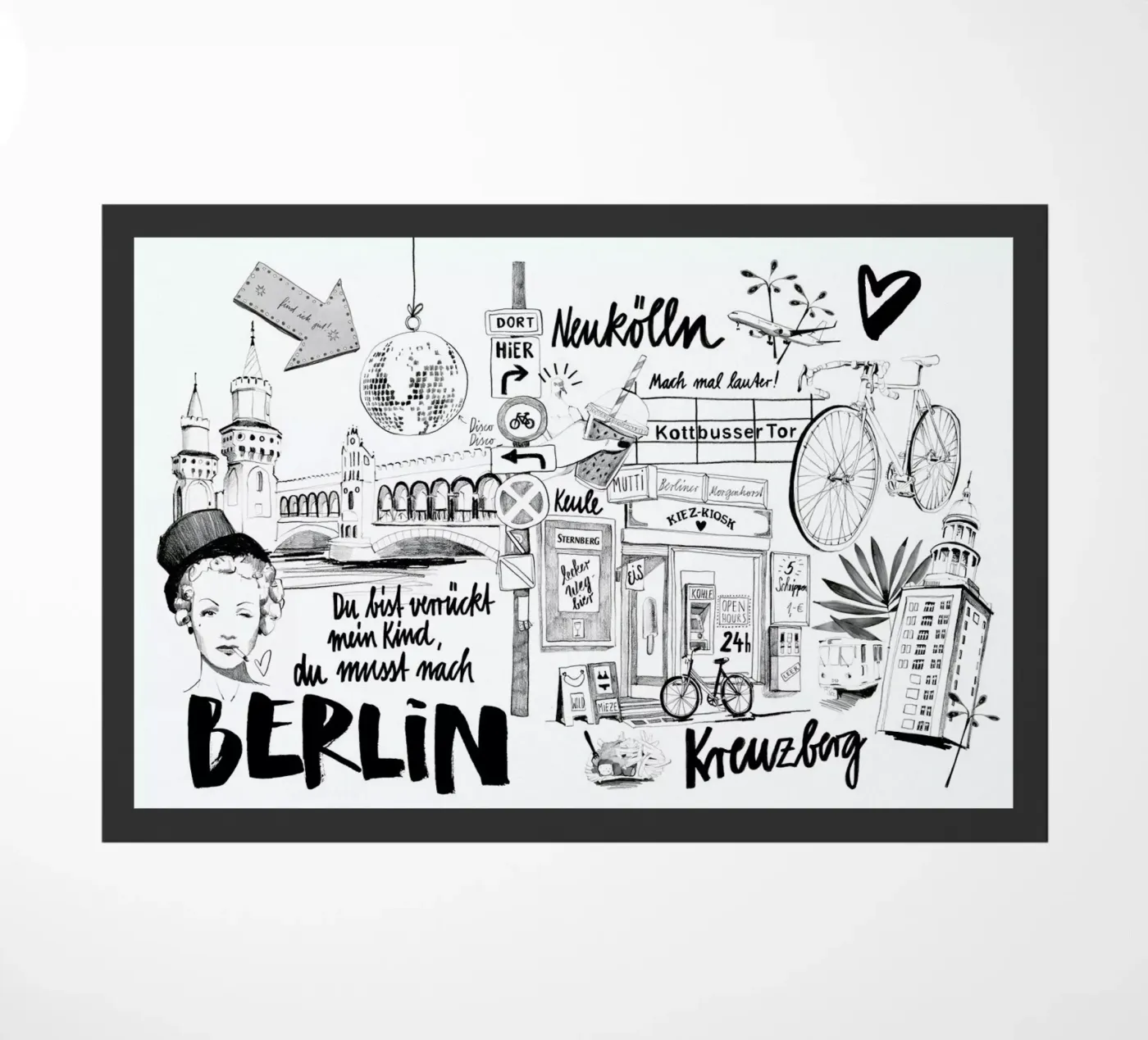 BERLIN 1 deurmat van Ekaterina Koroleva