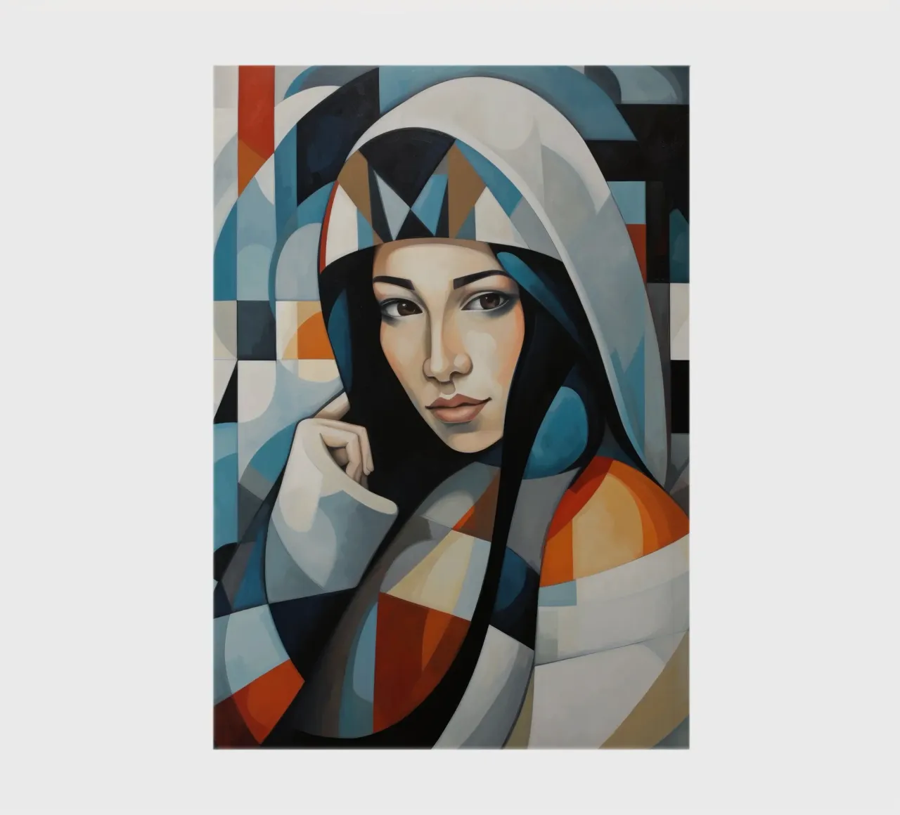 Cubism Inuit Woman notebook by Artful Muse