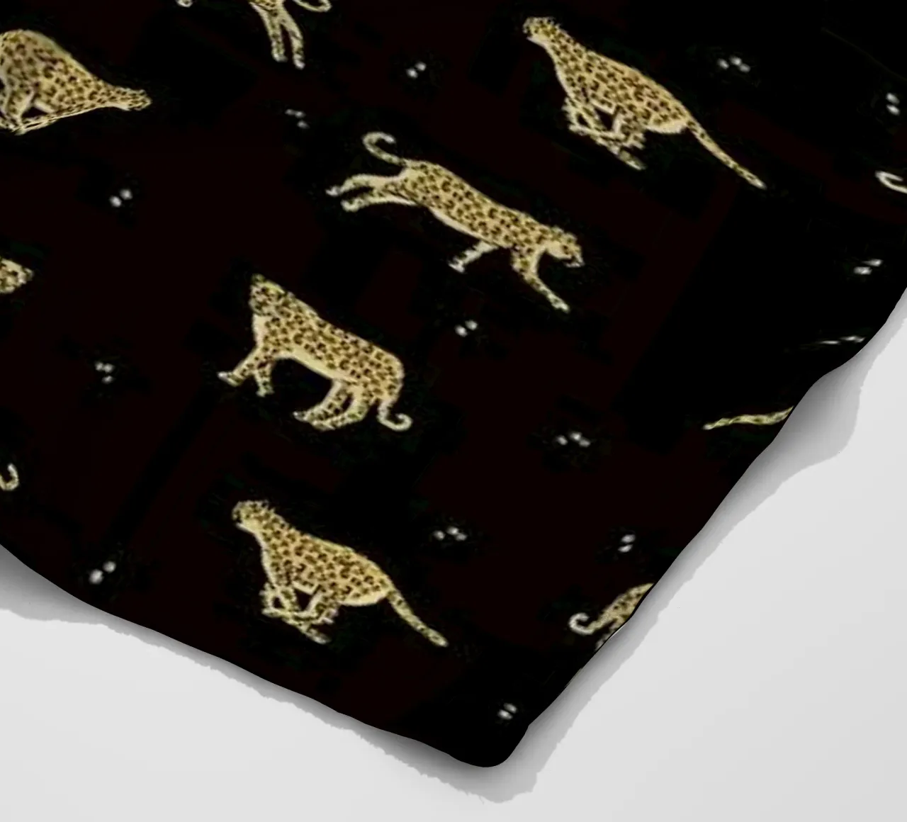 Leopard Pattern fleece blanket by Alex Foster