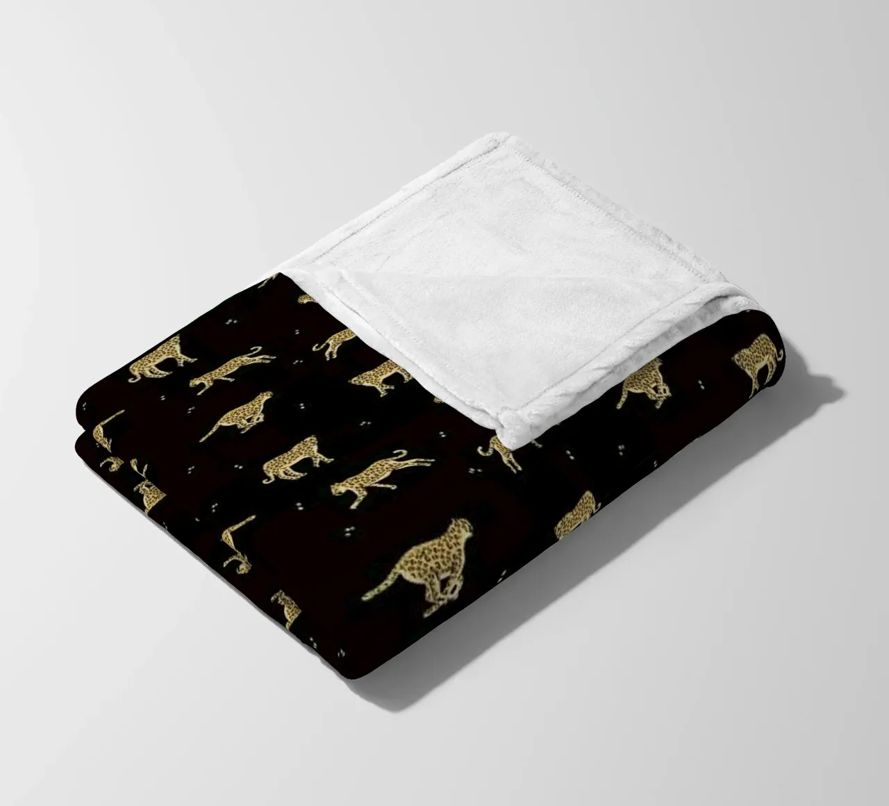 Leopard Pattern fleece blanket by Alex Foster