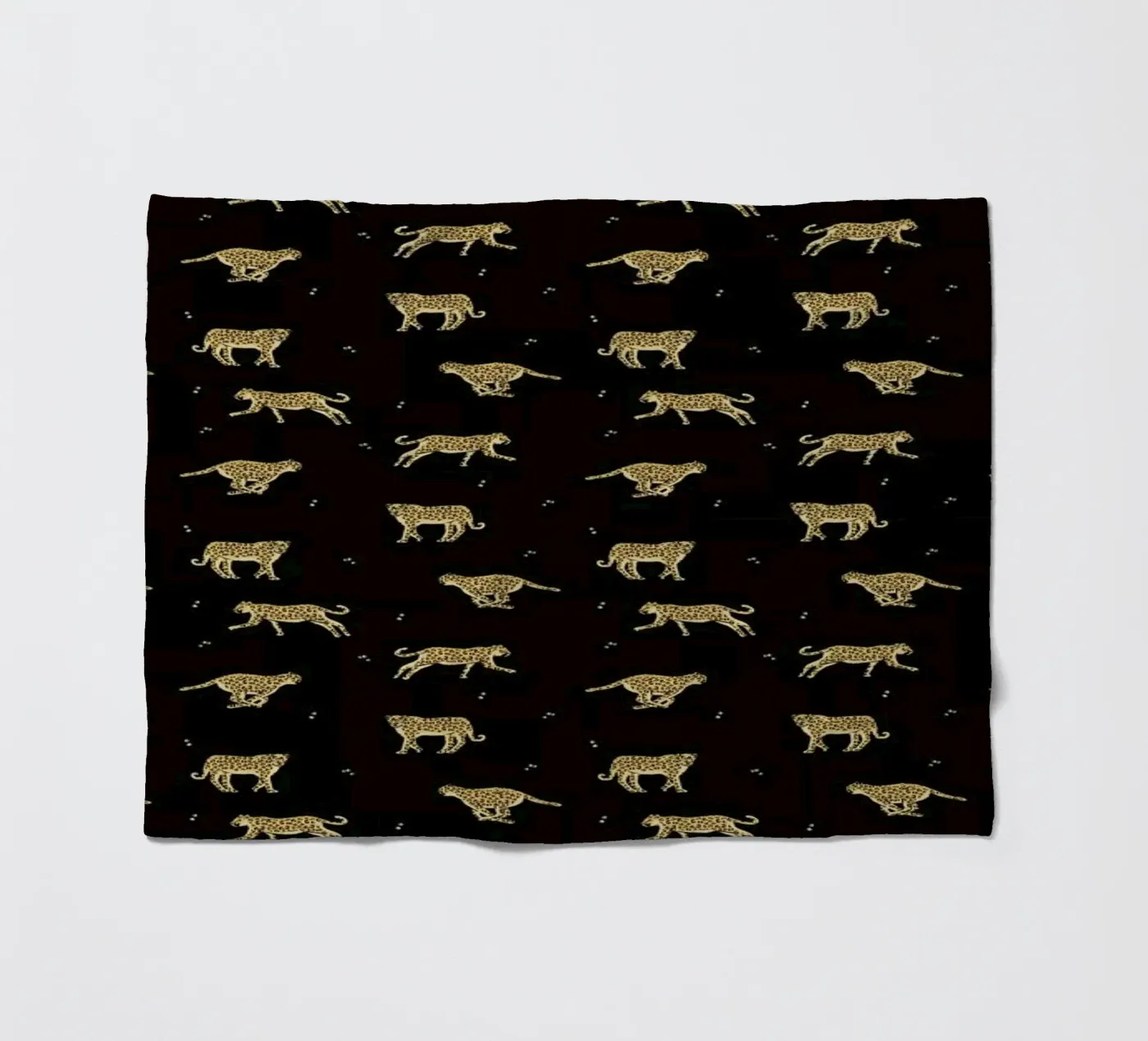 Leopard Pattern fleece blanket by Alex Foster