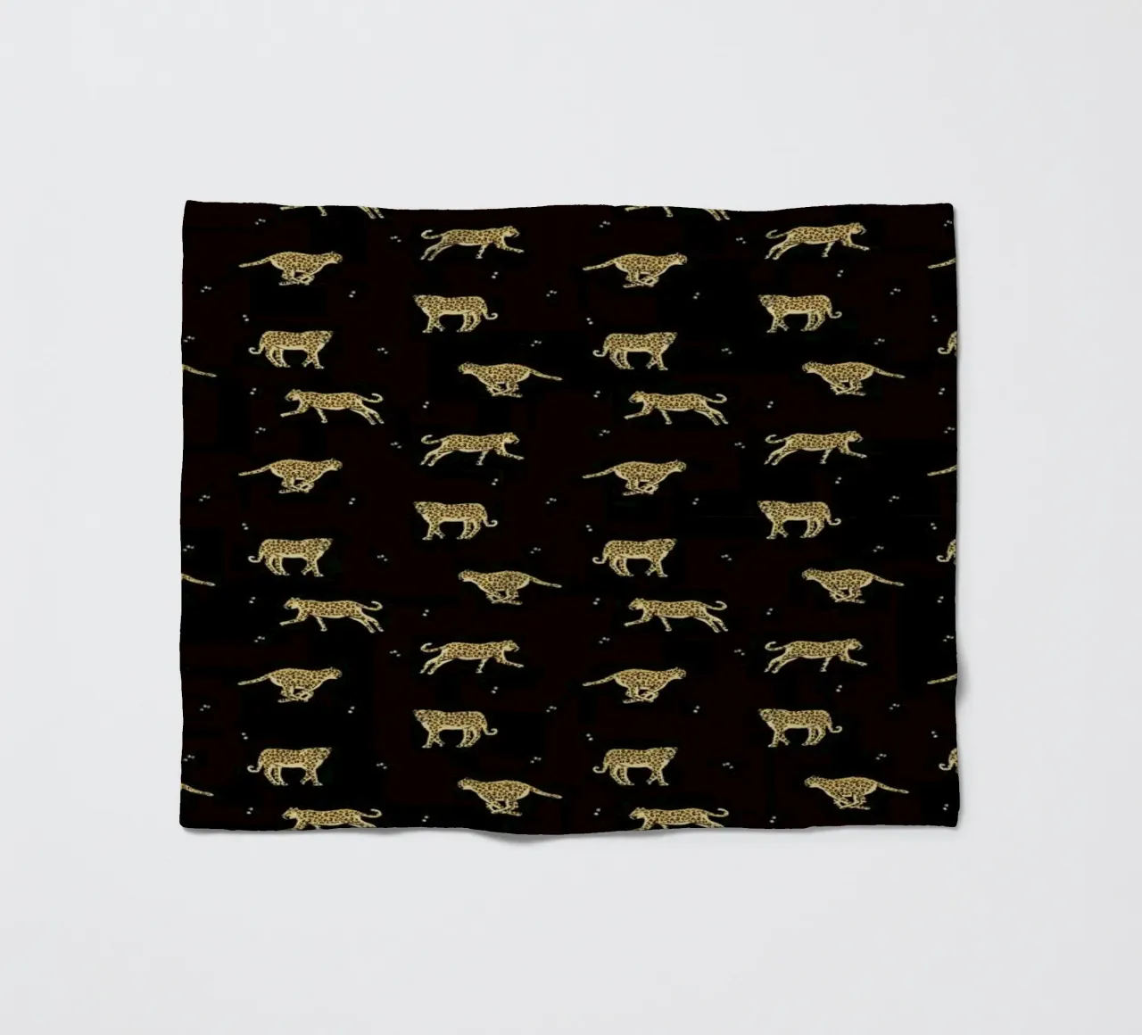 Leopard Pattern fleece blanket by Alex Foster