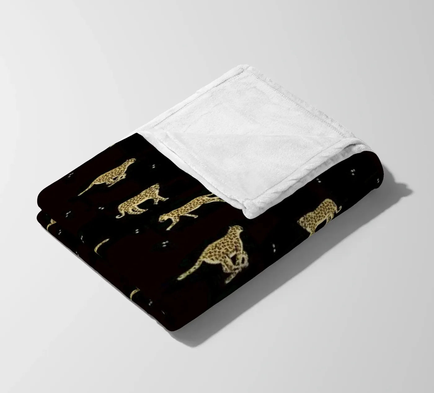 Leopard Pattern fleece blanket by Alex Foster