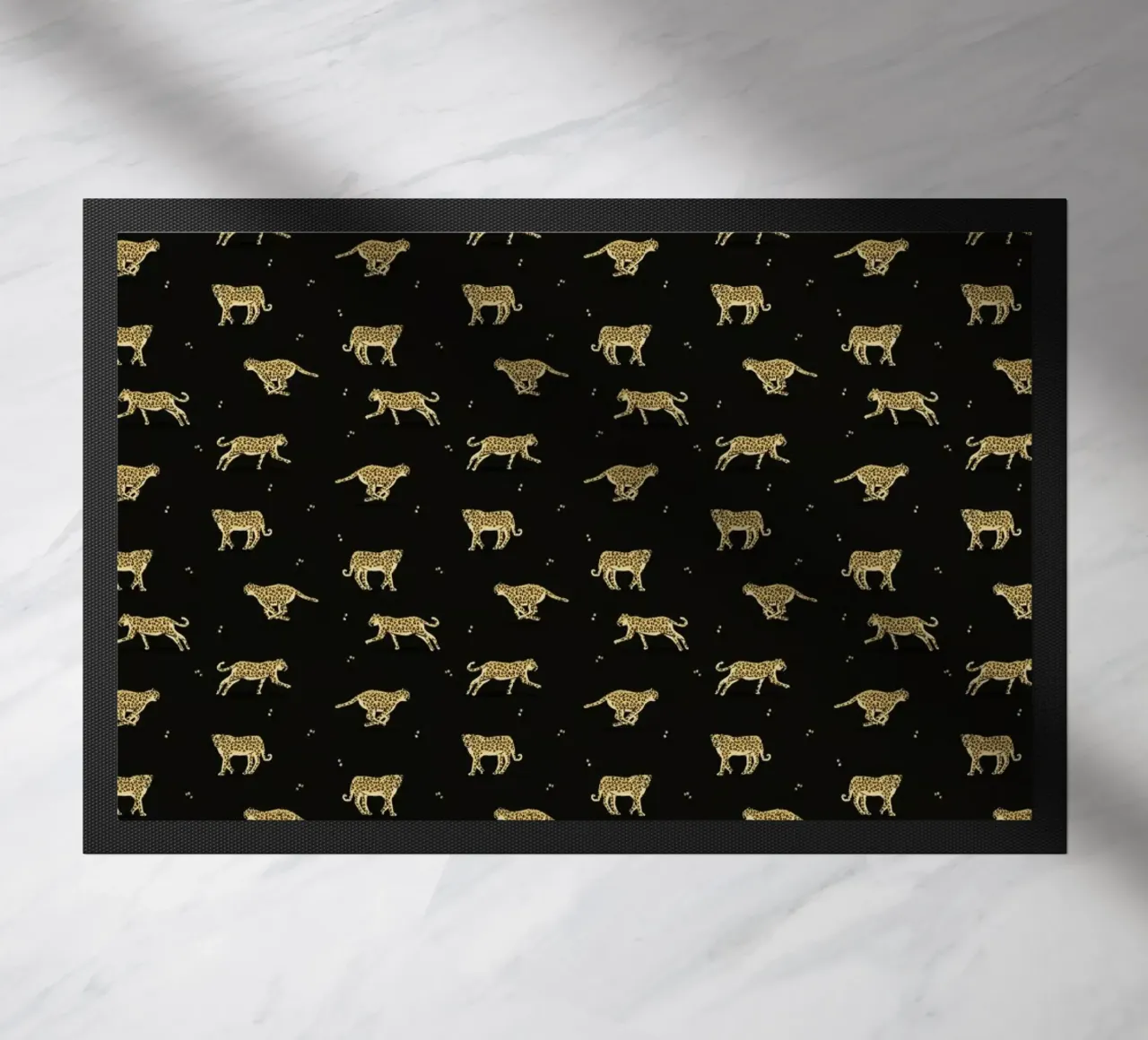 Leopard Pattern doormat by Alex Foster