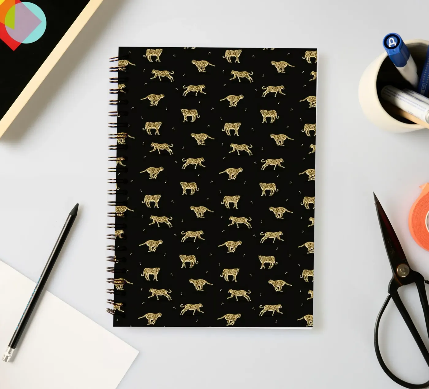 Leopard Pattern spiral notebook by Alex Foster
