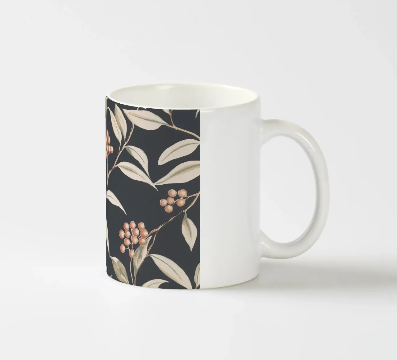 Bacche rosse botaniche Chic tazza in ceramica da Carinaprint