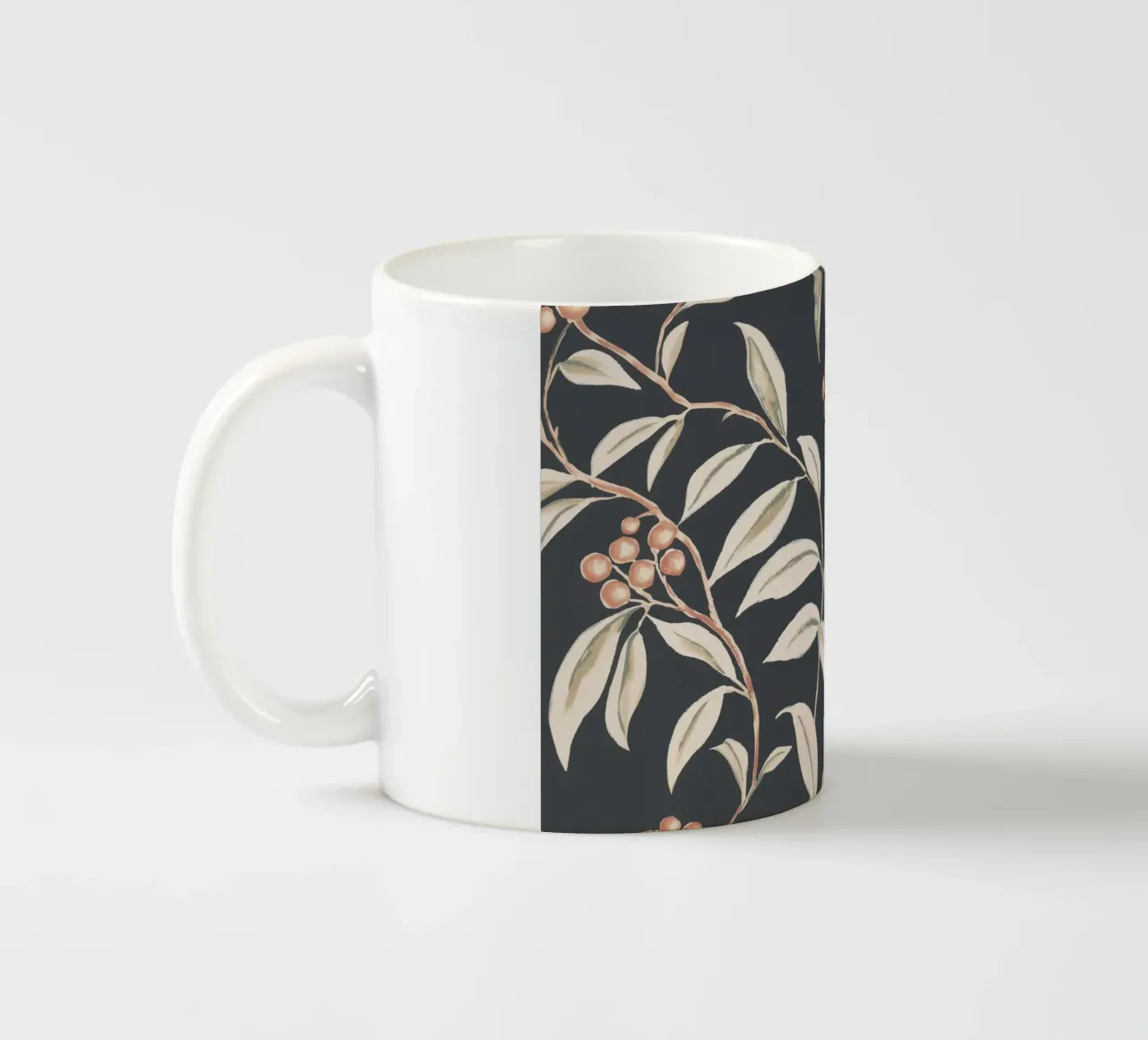 Bacche rosse botaniche Chic tazza in ceramica da Carinaprint