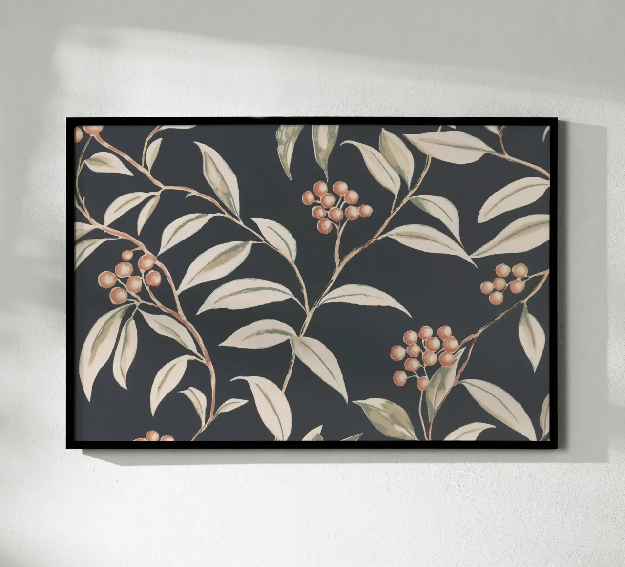 Bacche rosse botaniche Chic poster da Carinaprint