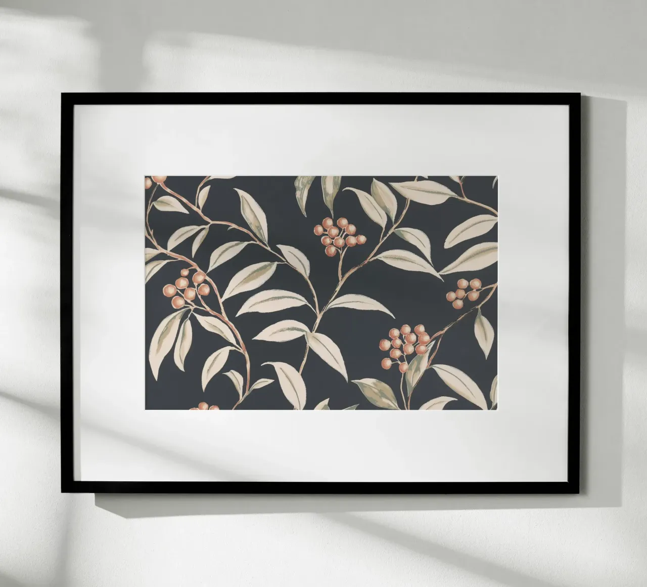 Bacche rosse botaniche Chic poster da Carinaprint