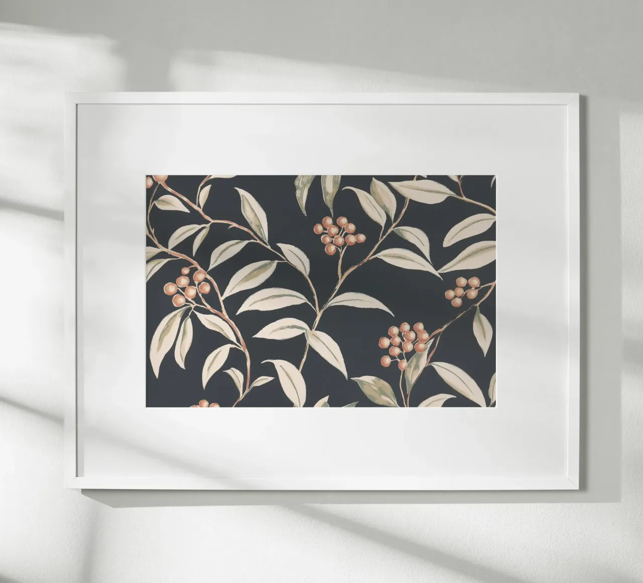 Bacche rosse botaniche Chic poster da Carinaprint