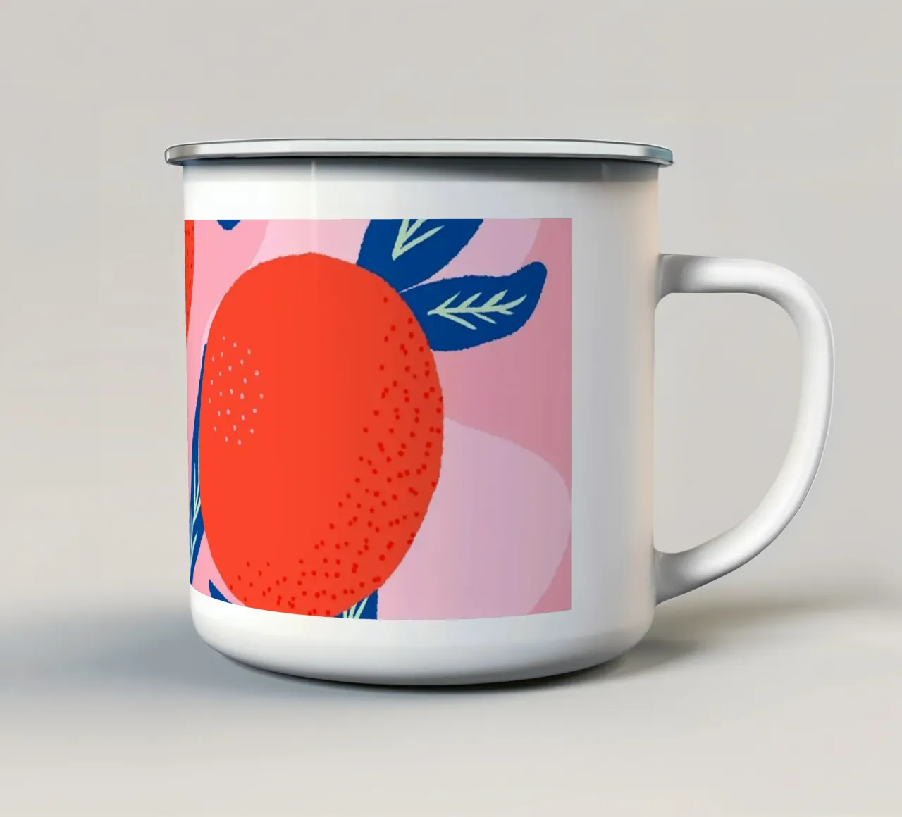 Mandarini colorati tazza in smalto da Wackapacka